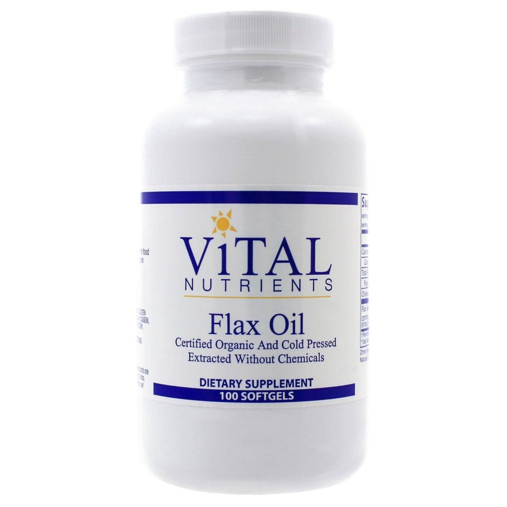 Vital Nutrients Óleo de Linhaça 100 Cápsulas Gel - Saúde e Bem-Estar