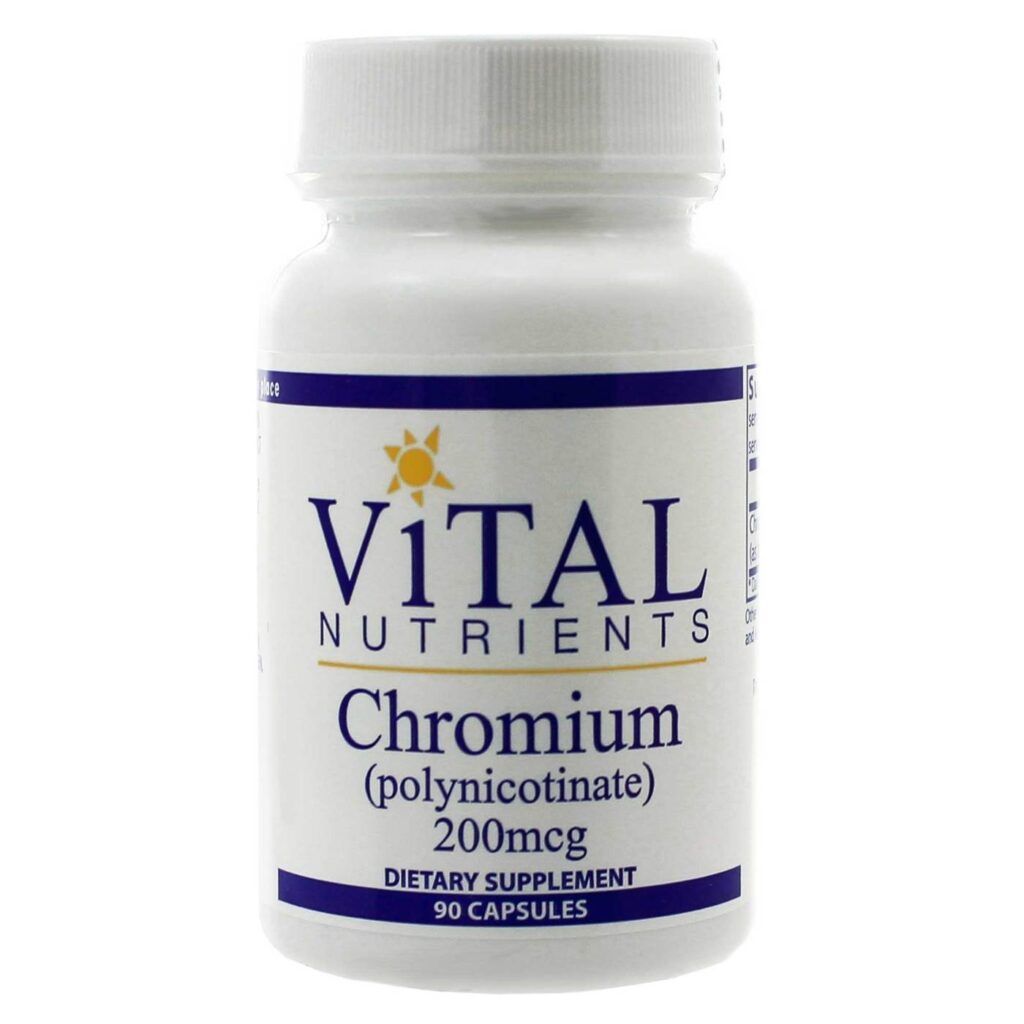 Vital Nutrients Cromo Picolinato 200 mcg - 90 Cápsulas para Saúde Metabólica