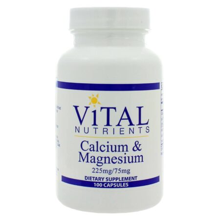 Vital Nutrients, Cálcio & Magnésio, 225/75 mg - 100 Cápsulas