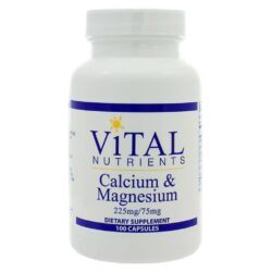 Vital Nutrients Cálcio & Magnésio 225mg/75mg - 100 Cápsulas: Essencial para Ossos Fortes e Bem-Estar Muscular no Brasil