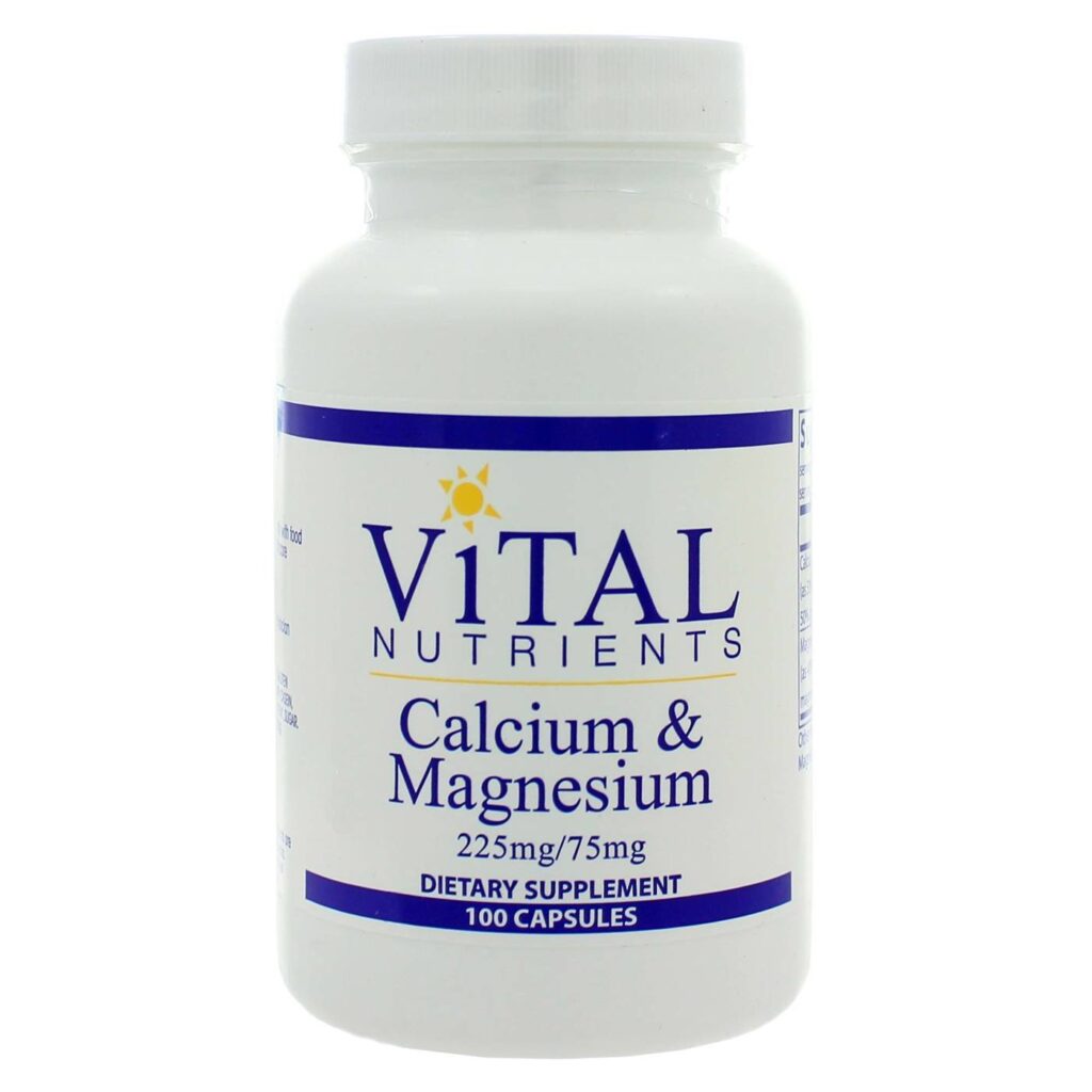 Vital Nutrients Cálcio & Magnésio 225mg/75mg - 100 Cápsulas: Essencial para Ossos Fortes e Bem-Estar Muscular no Brasil