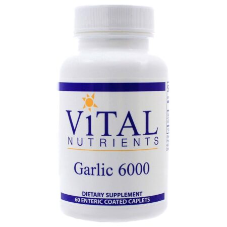 Vital Nutrients Garlic 6000 650 mg - 60 Enteric Coated Caplets