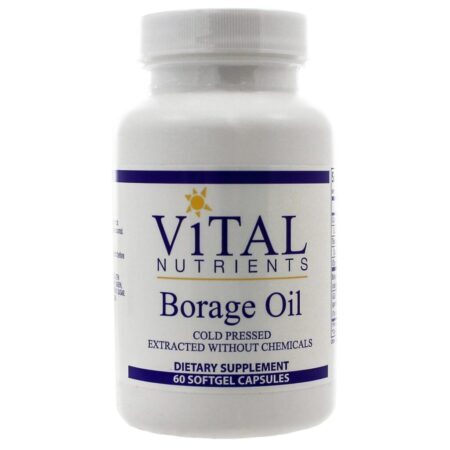 Vital Nutrients Óleo de Borragem 1000 mg – 60 Cápsulas Gelatinosas Softgel — foto 1