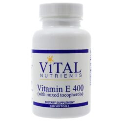 Vitamina E 400 UI Vital Nutrients - 100 Cápsulas Gel Antioxidante Brasil