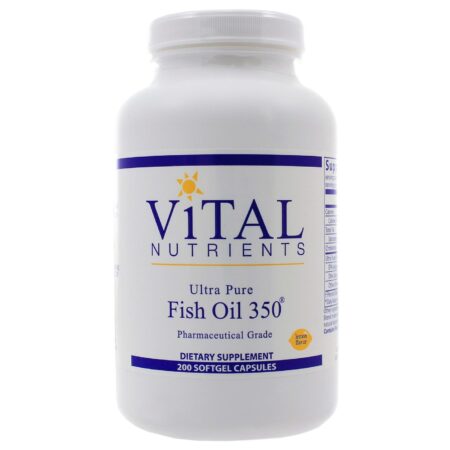 Vital Nutrients, Óleo de Peixe 350® Ultra Puro - 200 Cápsulas em Gel