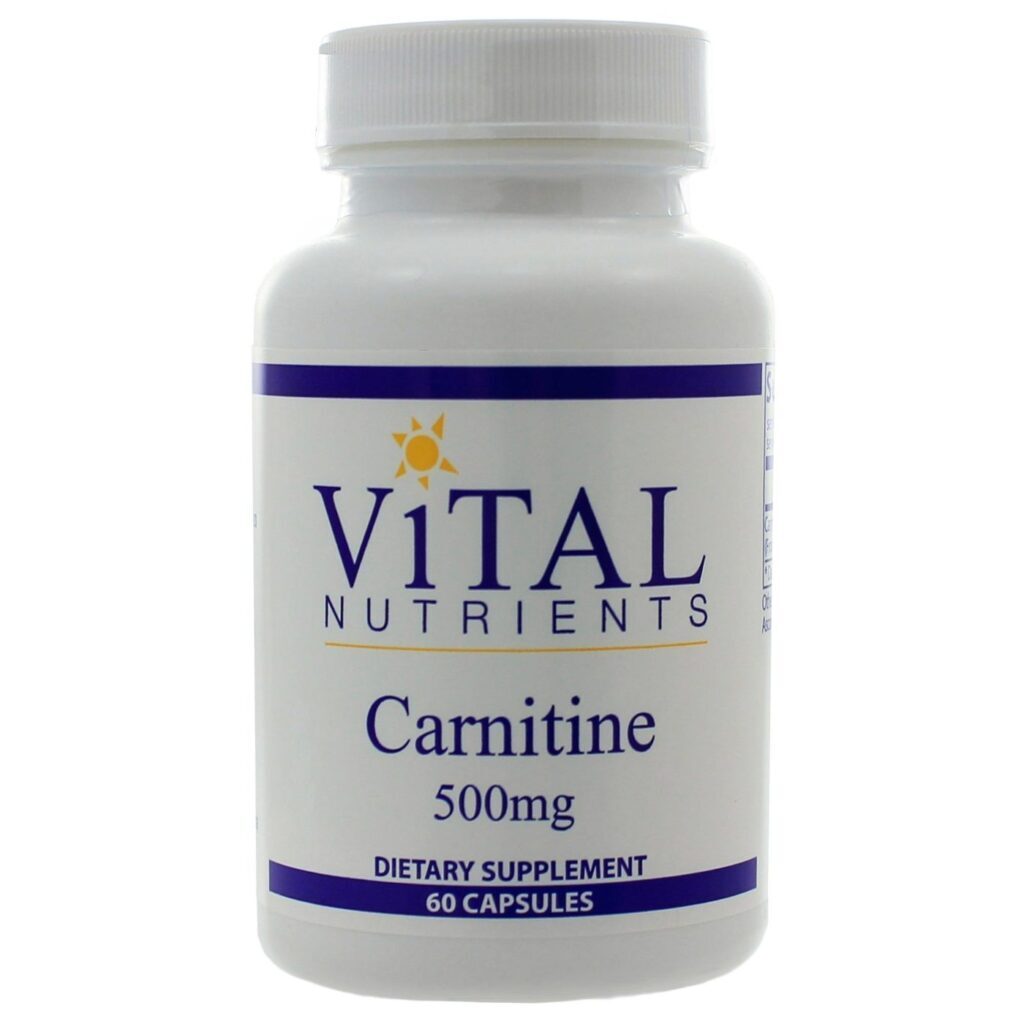 Vital Nutrients Carnitina 500 mg - 60 Cápsulas: Energia e Metabolismo Otimizados
