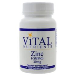 Vital Nutrients Zinco (Citrato) 30mg - 90 Cápsulas: Imunidade e Bem-Estar