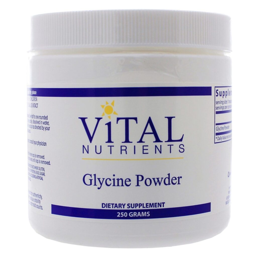 Vital Nutrients Glicina em Pó 250 Gramas - Aminoácido Essencial para Bem-Estar