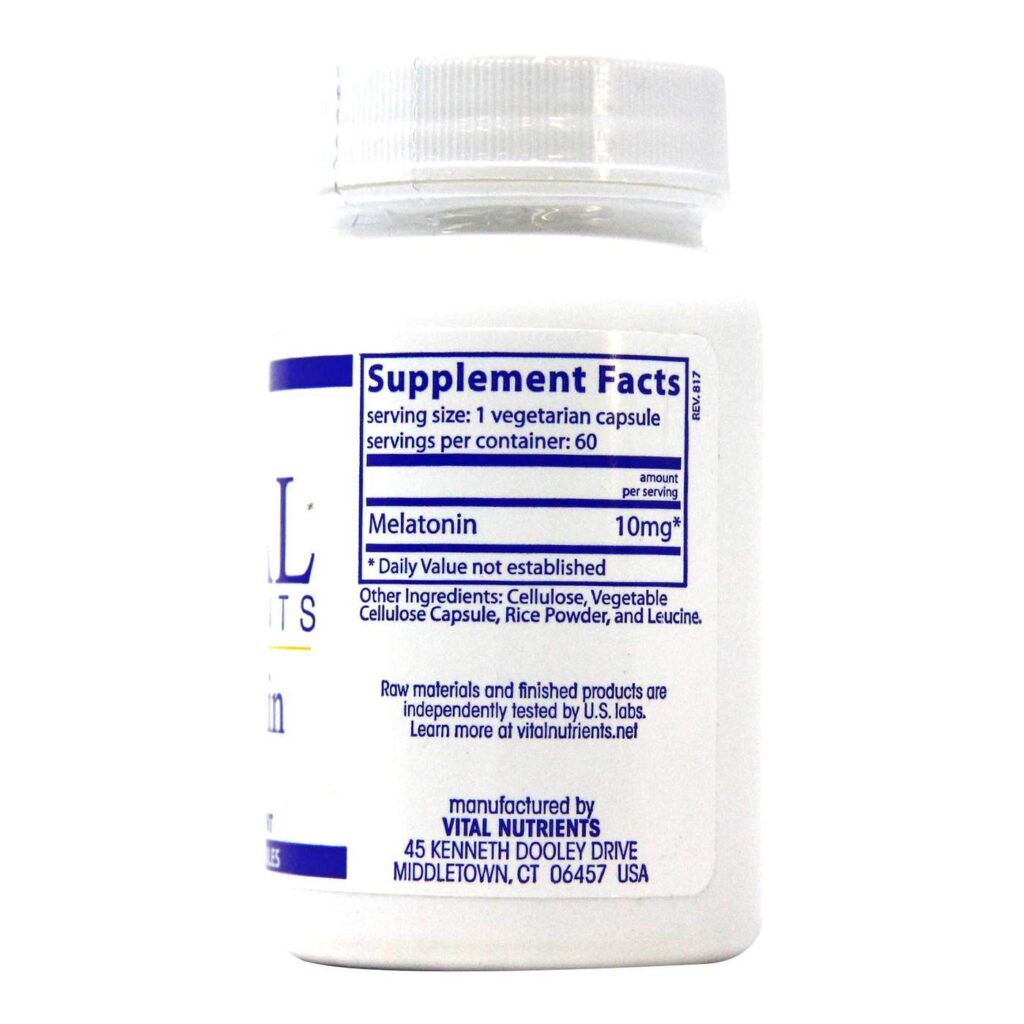 Vital Nutrients Melatonina 10mg - 60 Cápsulas para Sono Reparador no Brasil - Imagem 2