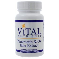 Vital Nutrients Extrato de Pancreatina e Ox Bile - 60 Cápsulas Vegetarianas