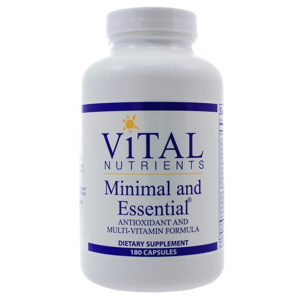 Vital Nutrients Minimal and Essential Fórmula Multivitamínica e Antioxidante - 180 Cápsulas