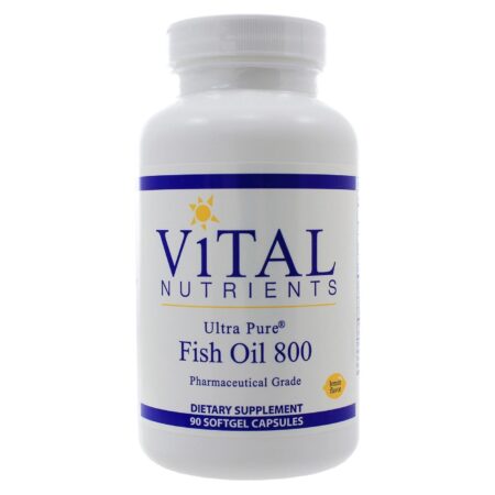 Vital Nutrients, Óleo de Peixe Ultra Puro 800, Limão - 90 Cápsulas em Gel