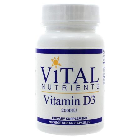 Vital Nutrients, Vitamina D3 2-000 IU - 90 Cápsulas Vegetarianas