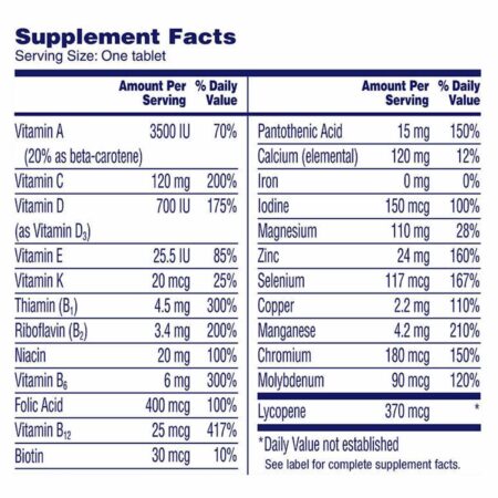 One-A-Day, Multivitamínico Masculino 50+ Healthy Advantage - 300 Tabletes - Image 2