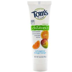 Tom's of Maine Creme Dental Infantil com Flúor Sabor Laranja-Manga 119g: Higiene Bucal Divertida e Segura