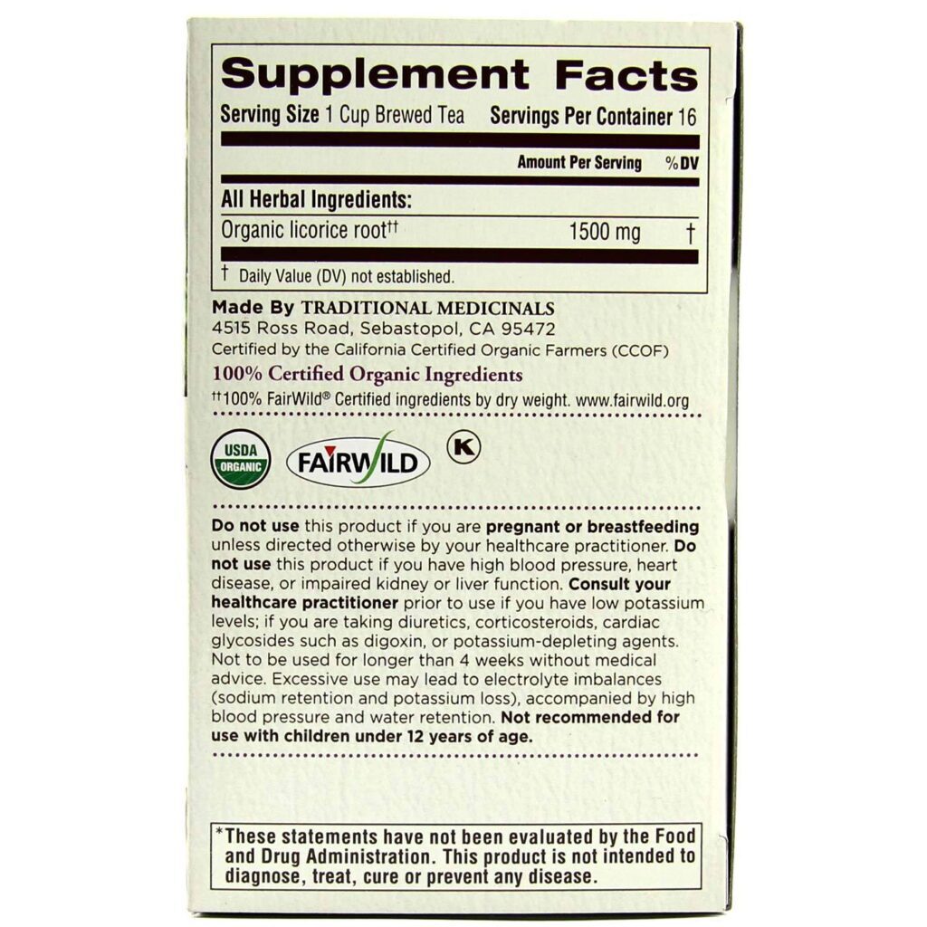 Chá Orgânico de Raiz de Alcaçuz Traditional Medicinals - 16 Saquinhos - Imagem 2