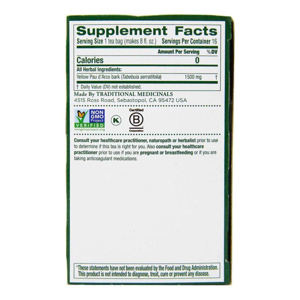 Chá de Pau D'Arco Traditional Medicinals - 16 Saquinhos para Bem-Estar Natural - Imagem 4