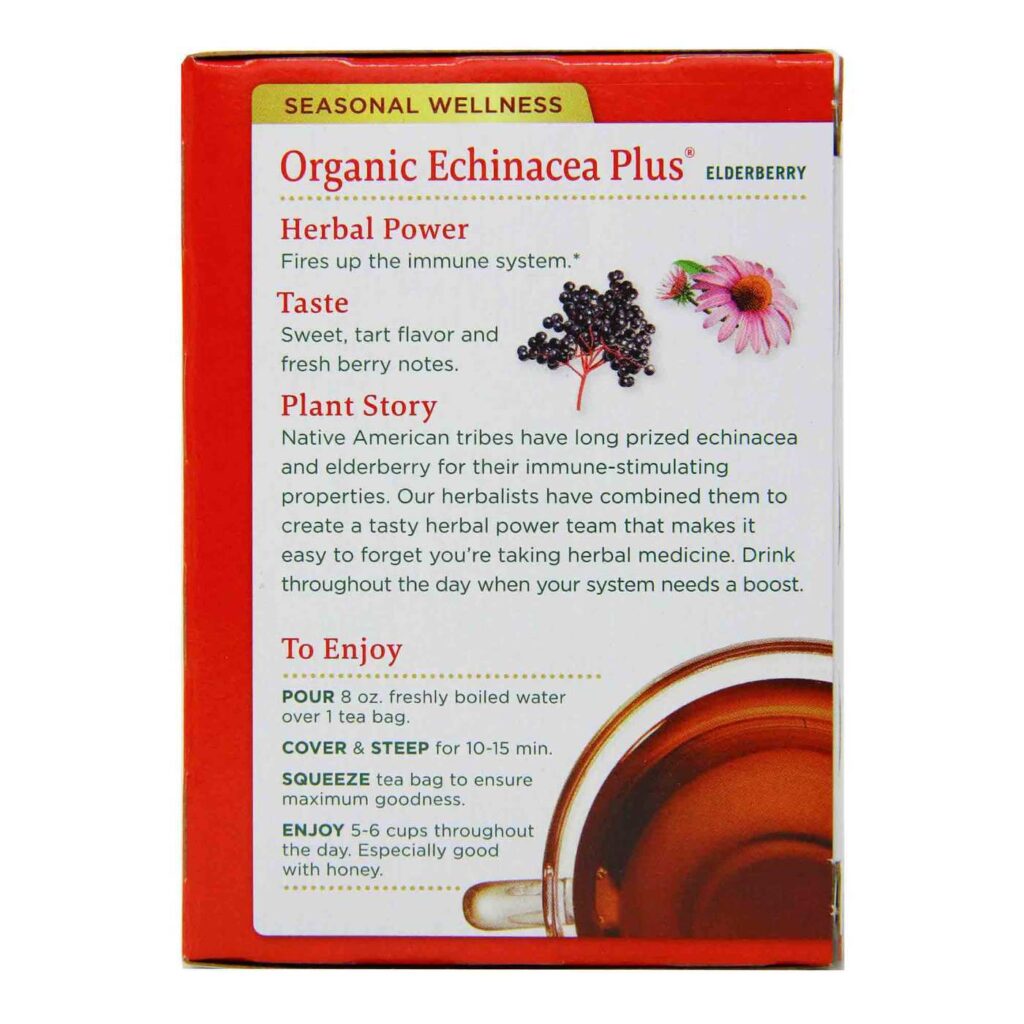 Chá Equinácea Plus® Sabugueiro Traditional Medicinals - 16 Sachês de Bem-Estar - Imagem 3