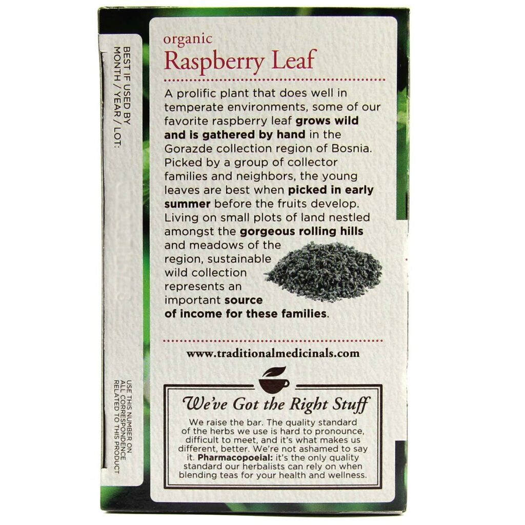 Traditional Medicinals Chá Orgânico Folha de Framboesa - 16 Saquinhos de Chá - Imagem 4