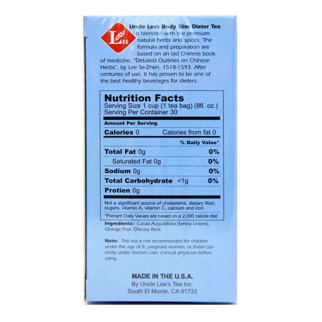 Uncle Lee's Tea Chá Dietético Emagrecimento Corporal Original 30 Saquinhos - Imagem 4