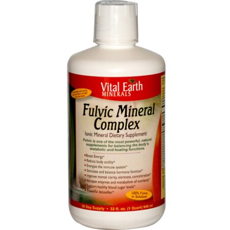 Vital Earth Minerais Fulvic Mineral Complexo 32 fl oz