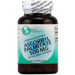 World Orgânico Ascorbil Palmitato 500mg 100 Cápsulas - Sua Dose Diária de Vitamina C Lipossolúvel no Brasil