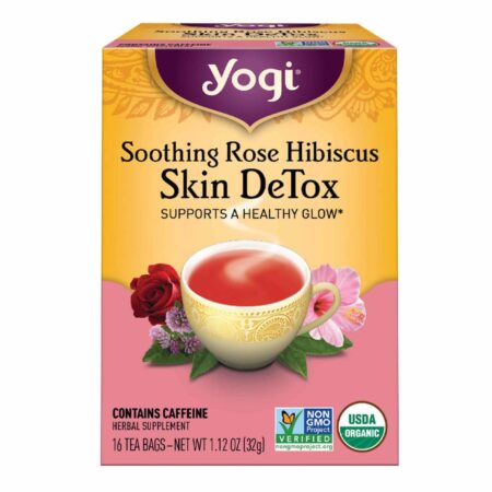 Yogi Tea Organic Teas, Chá Mistura Detox, Pele - 16 Saquinhos