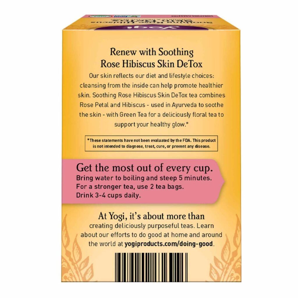 Yogi Tea Chá Mistura Detox Pele 16 Saquinhos Orgânico - Imagem 2