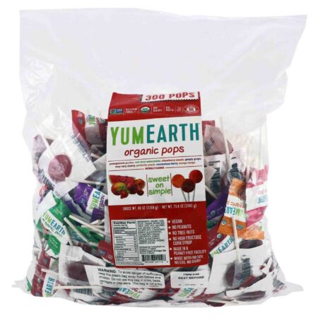 Yummy Earth, Pirulitos Orgânicos Sortidos - 2.50 Kg