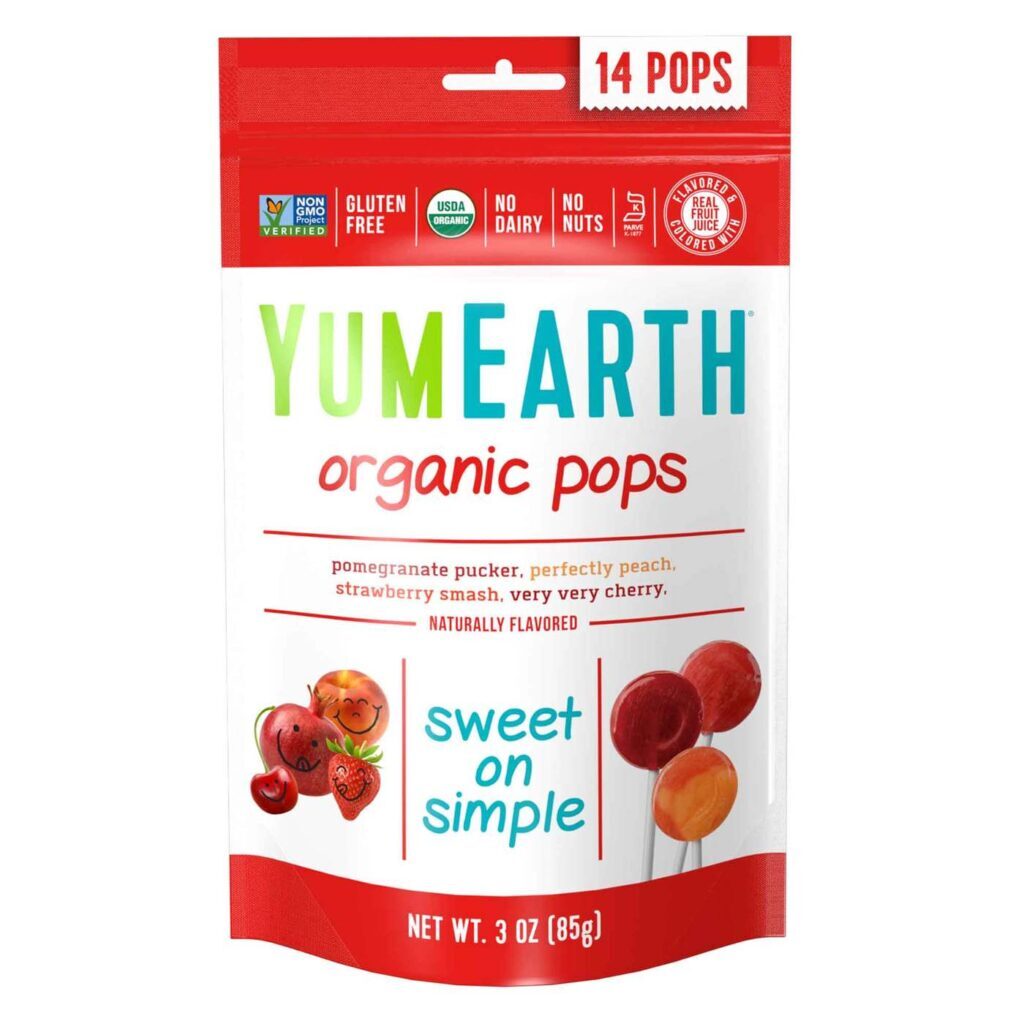 Yummy Earth Pirulitos Orgânicos Pops - 14 Unidades - Sabor Natural e Saudável