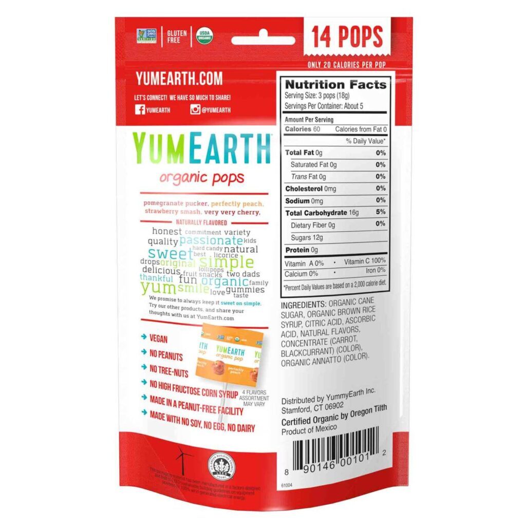 Yummy Earth Pirulitos Orgânicos Pops - 14 Unidades - Sabor Natural e Saudável - Imagem 2
