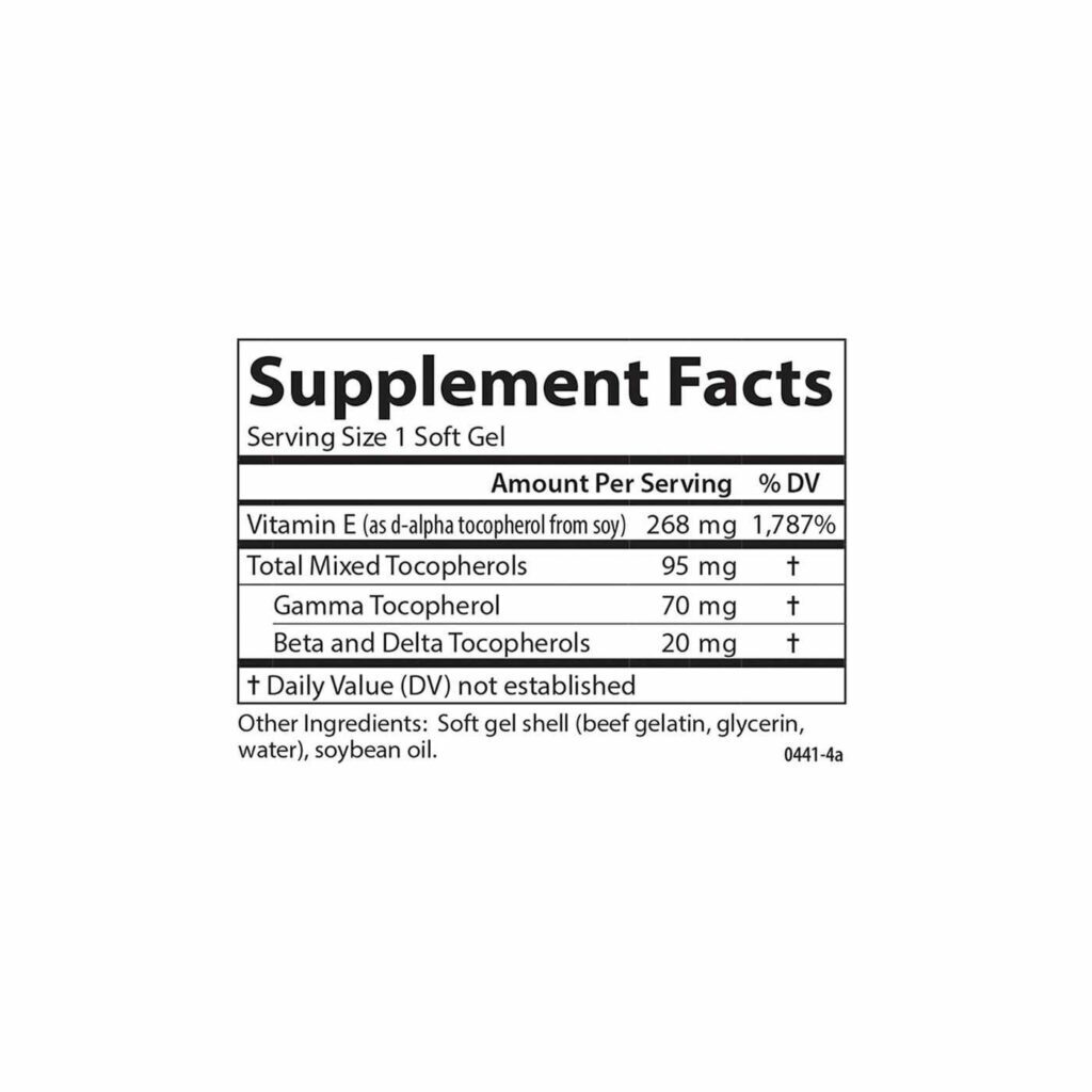 Carlson Labs E-Gems Vitamina E 400 UI - 100 Cápsulas Softgel para Saúde Antioxidante - Imagem 5
