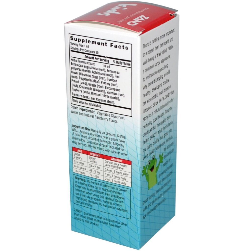 Zand Suporte Imunológico Infantil Sabor Framboesa - 30ml (1 fl oz) - Pronta Entrega Brasil - Imagem 2