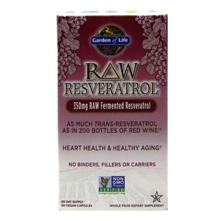 Garden of Life, RAW Resveratrol™ - 60 Cápsulas Vegetarianas