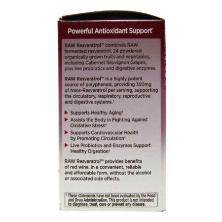 Garden of Life RAW Resveratrol™ 60 Cápsulas Vegetarianas: Antioxidante Natural para Saúde e Vitalidade - Imagem 4