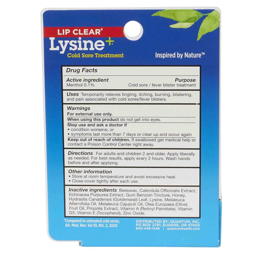 Quantum Lip Clear Lisina 7g - Alívio Rápido e Eficaz para Lábios - Imagem 2