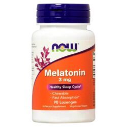 Now Foods Melatonina 3mg - 90 Pastilhas para Sono Repousante no Brasil