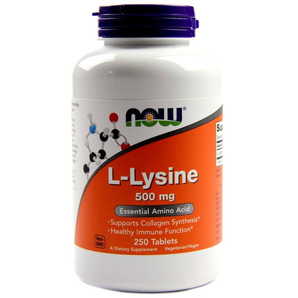 L-Lisina 500 mg Now Foods 250 Tabletes: Saúde e Bem-Estar em Cada Dose