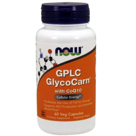 Now Foods, GPLC GlycoCarn® com CoQ10 - 60 Cápsulas Vegetarianas