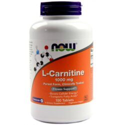 Now Foods L-Carnitina 1000mg - 100 Tabletes: Energia e Performance para Brasileiros