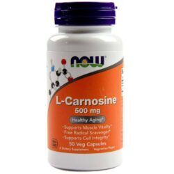 L-Carnosina 500mg Now Foods 50 Cápsulas Vegetarianas: Antioxidante Potente para o Seu Bem-Estar