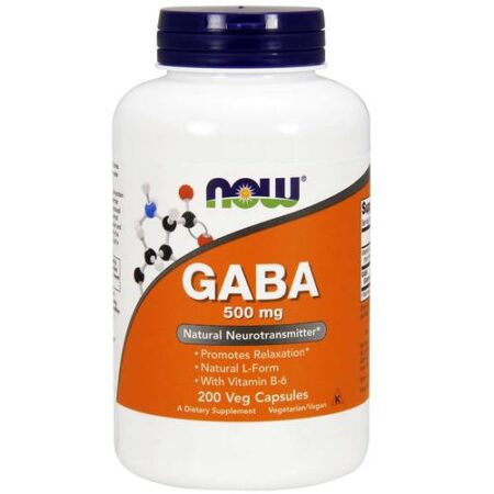 GABA 500 mg - 200 cápsulas vegetarianas - Now Foods