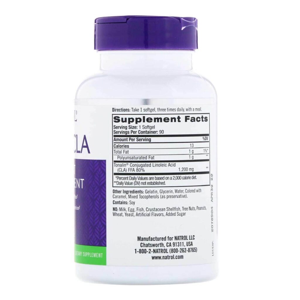 Natrol Tonalin CLA 1200 mg - 90 Cápsulas: Ácido Linoleico Conjugado para Bem-Estar - Imagem 4