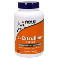 L-Citrulina 750mg Now Foods - 180 Cápsulas: Energia, Performance e Bem-Estar Vascular