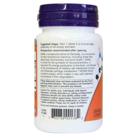 SAMe 200 mg Now Foods 60 Tabletes - Image 2