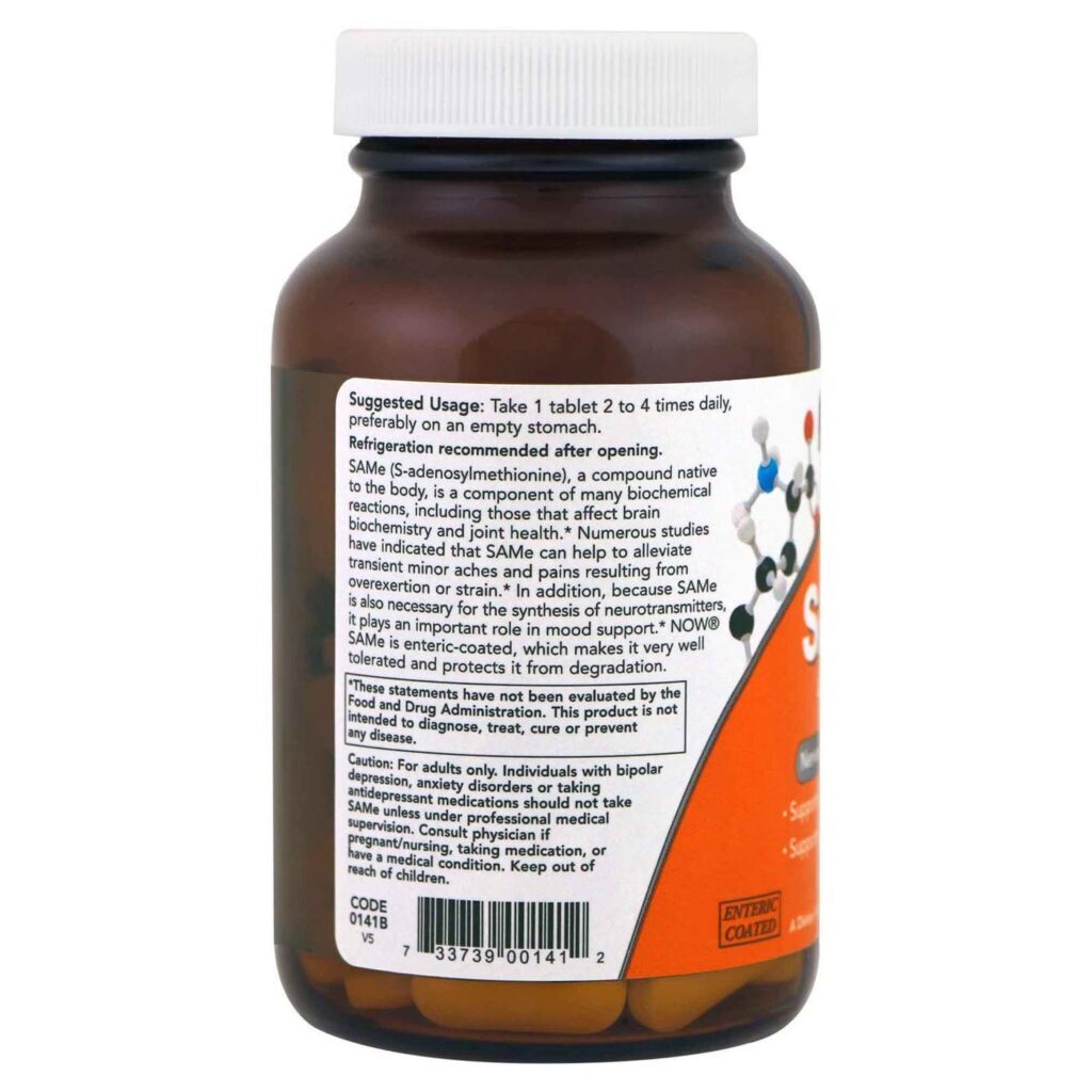 SAMe 400 mg Now Foods 60 Tabletes: Bem-Estar e Saúde Hepática no Brasil - Imagem 3