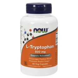 Now Foods L-Triptofano 500 mg - 60 Cápsulas Vegetarianas: Melhore o Humor e Sono