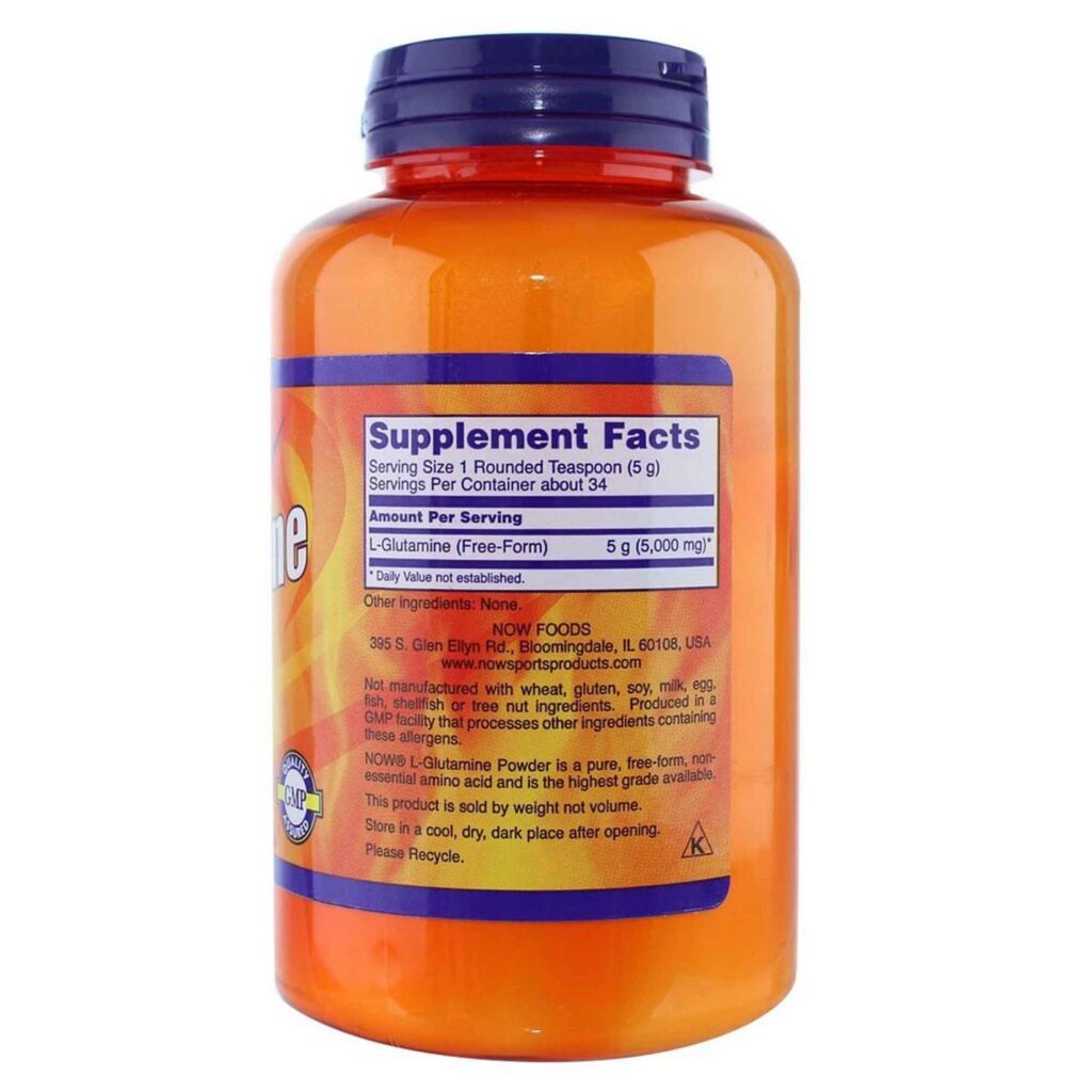 Now Foods L-Glutamina em Pó 100% Pura - 170g: Recuperação e Bem-Estar Muscular - Imagem 2