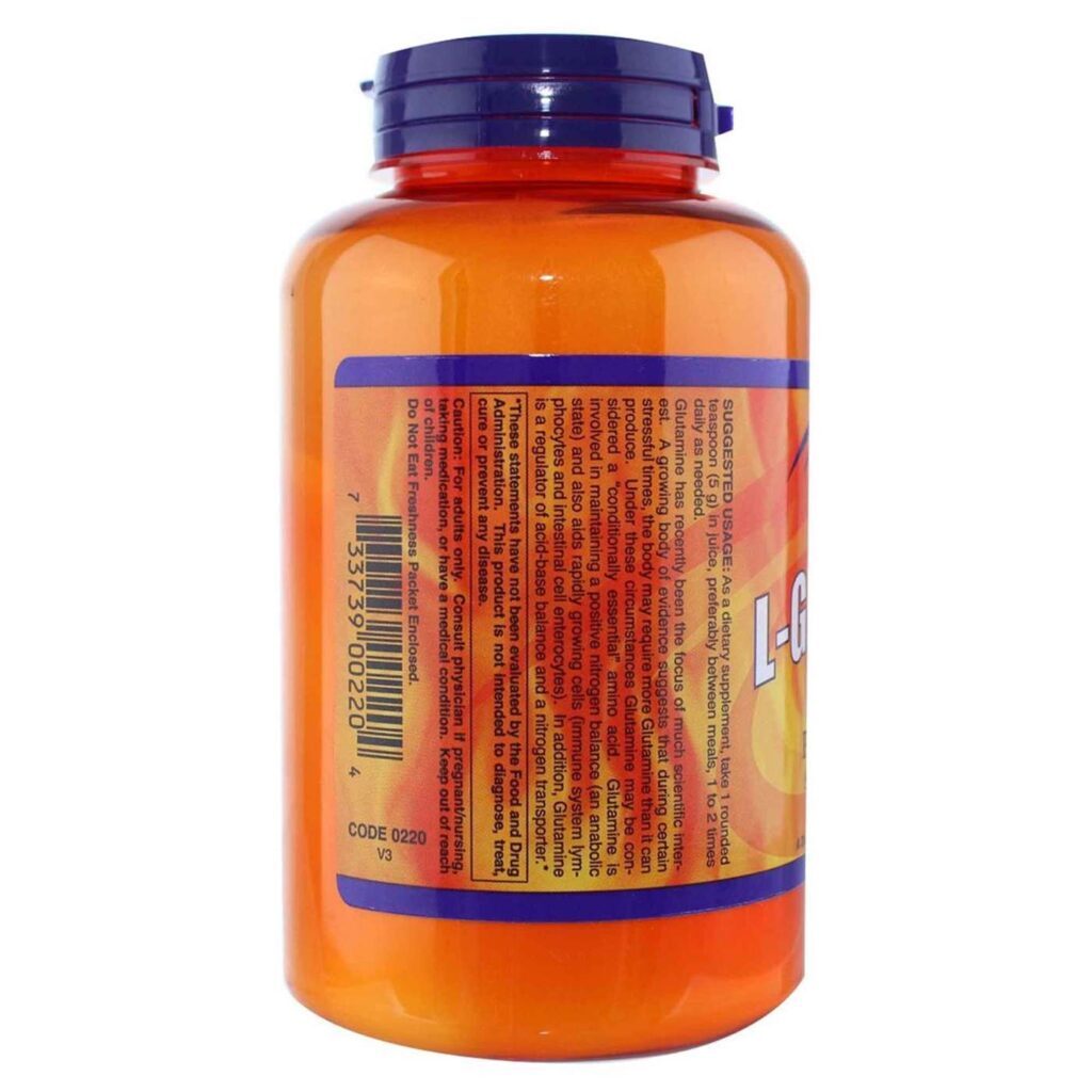 Now Foods L-Glutamina em Pó 100% Pura - 170g: Recuperação e Bem-Estar Muscular - Imagem 3