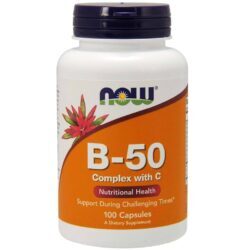 Now Foods Complexo B-50 com Vitamina C - 100 Cápsulas: Energia e Imunidade para Você
